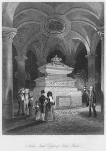 Tombe de Nelson, Crypte de Saint Paul, vers 1841 - Thomas Hosmer Shepherd