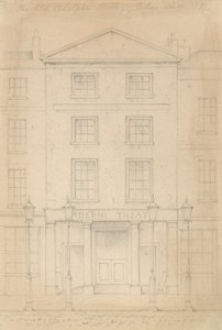 Croquis original au crayon du théâtre Adelphi, Londres, par Thomas H Shepherd - Thomas Hosmer Shepherd