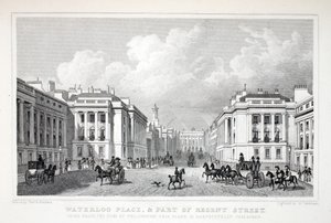 Waterloo Place et une partie de Regent Street, de 