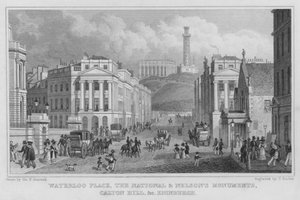 Waterloo Place, les monuments national et de Nelson, Calton Hill, etc., Édimbourg