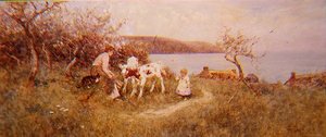 Nourrir les veaux - Thomas James Lloyd