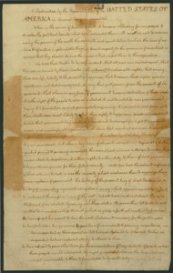 Brouillon de la Déclaration d