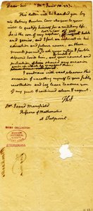 Lettre de Thomas Jefferson (initiales seulement), Monticello, à Jared Mansfield, professeur de mathématiques à West Point, 10 juin 1823