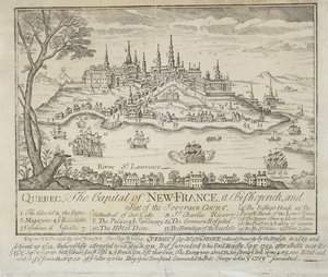 QUÉBEC, la capitale de la NOUVELLE-FRANCE, un évêché et siège de la cour souveraine