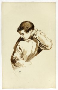 Garçon tournant de côté, mi-longueur - Thomas Jones Barker