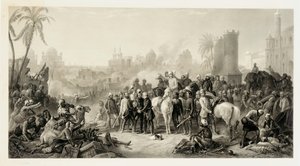 Le soulagement de Lucknow, et la rencontre triomphante de Havelock, Outram et Sir Colin Campbell, 1862 - Thomas Jones Barker