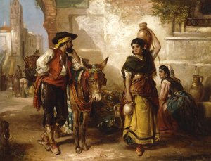 Une conversation à la fontaine, Séville