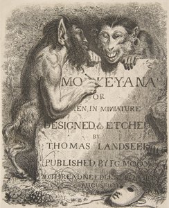 Page de titre, de Monkey-ana, ou Les hommes en miniature, 1827