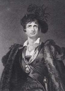 John Philip Kemble en Hamlet, gravé par G. Adcock