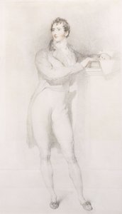 Portrait de Sir Francis Burdett, Bart, petit en pied, debout près d