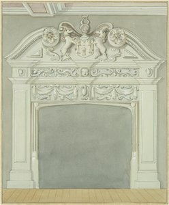 Cheminée dans les locaux adjacents à la maison de garde, Wine Street - Thomas Leeson the Elder Rowbotham