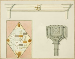 Cheminée, vitrail et boîte à neige au 35 High Street - Thomas Leeson the Elder Rowbotham