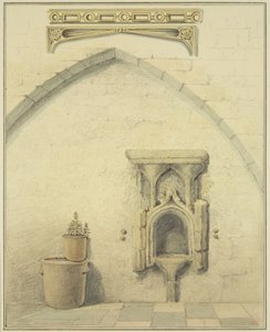 Piscine, frise et écoinçons dans la cour du 131 Temple Street - Thomas Leeson the Elder Rowbotham