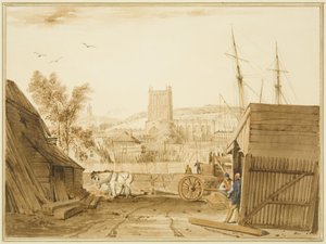 Vue depuis la cour à bois d