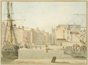 Vue de Prince Street, Bristol - Thomas Leeson the Elder Rowbotham