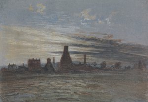 Maison à houblon au crépuscule