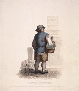 Vendeur de cresson avec un panier sur le bras, 1820