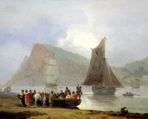 Embarquement sur le ferry à Teignmouth, 1821