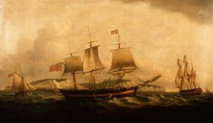 Navires au large de Douvres - Thomas Luny