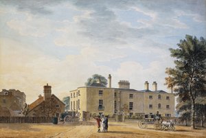 Figures devant une élégante maison de campagne - Thomas Malton Jnr.