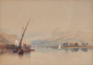 Scène de lac italien - Thomas Miles Richardson