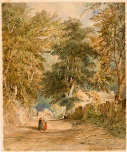 Paysage - Allée avec des figures