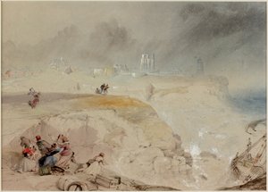 Naufrage du Betsy Cains sur les rochers à Battery Point, Tynemouth - Thomas Miles Richardson