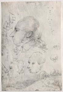 Études de têtes verso