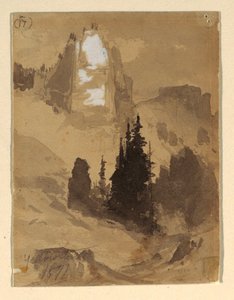 Dessin, Yellowstone, 1871