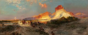 Falaises de la rivière verte, Wyoming - Thomas Moran