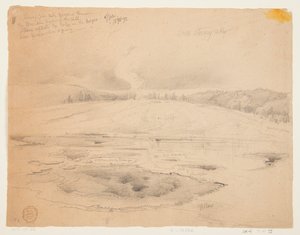 Lower Fire Hole, Geyser Basin, Yellowstone - Thomas Moran