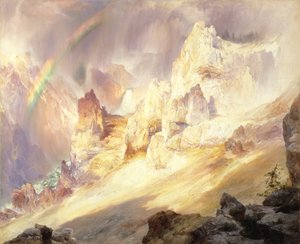 Arc-en-ciel sur le Grand Canyon de Yellowstone, 1900