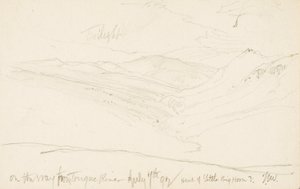 Crépuscule sur le chemin de Tongue River (Tête de Little Big Horn ) - Thomas Moran