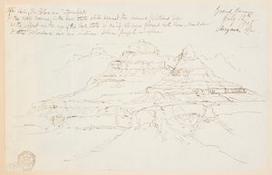 Deux falaises dans le Grand Canyon, Arizona - Thomas Moran