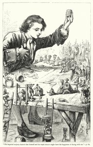 Illustration des Voyages de Gulliver par Jonathan Swift (gravure) - Thomas Morten