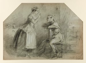 Femme et bouffon (?)