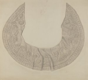 Col en dentelle brodée