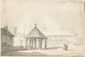 Abbots Bromley Tudor - Croix du marché et maison