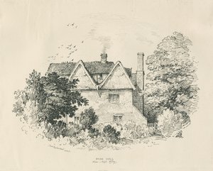 High Offley - Park Hall (dessin à la plume et encre) - Thomas Peploe Wood