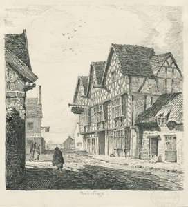 Penkridge Town - Vieille Maison (dessin à la plume et encre)