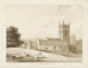 Église de Penn : dessin sépia