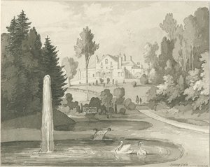 Stone - Spring Vale : dessin au lavis sépia - Thomas Peploe Wood