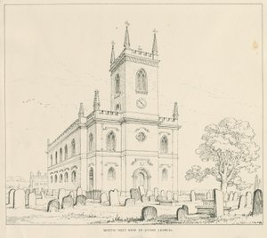 Église de Stone : dessin à la plume et à l