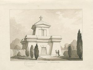 Trentham - Le Mausolée : dessin à la plume et au lavis, nd [?1838]