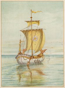 Persée et Andromède à la dérive (lithographie en couleur) - Thomas Ralph Spence