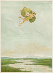 Persée volant pour tuer la Gorgone (lithographie en couleur) - Thomas Ralph Spence