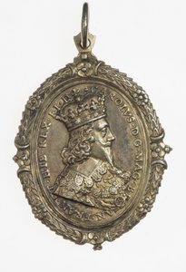 Badge de soutien de Charles Ier et Henriette Marie, vers 1649 - Thomas Rawlins