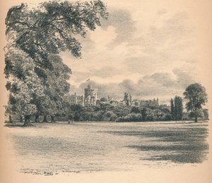 Château de Windsor depuis le Home Park, 1902 - Thomas Robert Way