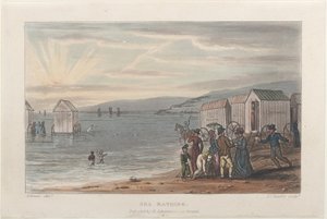 Bain de mer, de Poetical Sketches of Scarborough, 1813 - Thomas Rowlandson, Joseph Constantine Stadler, J. Bluck