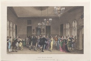 La salle de bal, de Poetical Sketches of Scarborough, 1813 - Thomas Rowlandson, Joseph Constantine Stadler, J. Bluck